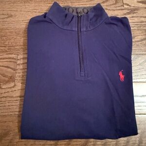 Mens Polo Ralph Lauren Mesh Turtleneck Long Sleeve Shirt, Size L